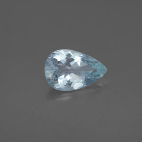 1,07 ctw natürlicher blauer Aquamarin, Birnenform, VVS-VS