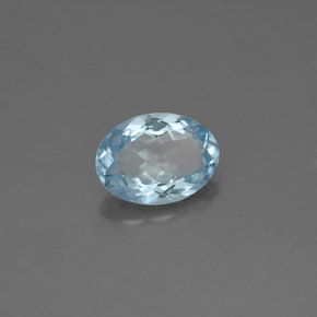 1,09 ctw natürlicher blauer Aquamarin, Oval Schliff, VS