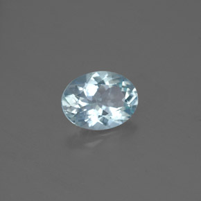 1,17 ctw natürlicher blauer Aquamarin, Oval Schliff, VS