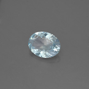 1,01 ctw natürlicher blauer Aquamarin, Oval Schliff, VVS-VS
