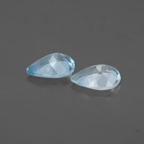  ct natürliche blauer Aquamarin-Edelsteine, Birnenform, VS