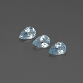  ct natürliche blauer Aquamarin-Edelsteine, Birnenform, VS