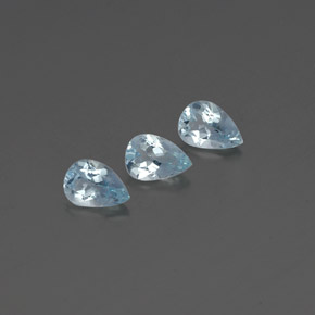  ct natürliche blauer Aquamarin-Edelsteine, Birnenform, VS