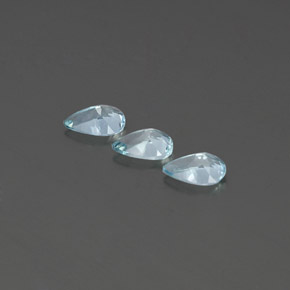  ct natürliche blauer Aquamarin-Edelsteine, Birnenform, VS