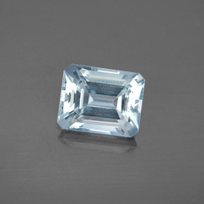 2,73 ctw natürlicher blauer Aquamarin, Smaragdschliff, VS
