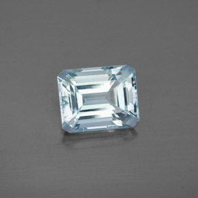 2,73 ctw natürlicher blauer Aquamarin, Smaragdschliff, VS