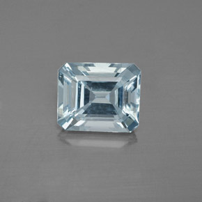 2,00 ctw natürlicher blauer Aquamarin, Smaragdschliff, VS