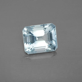 2,00 ctw natürlicher blauer Aquamarin, Smaragdschliff, VS