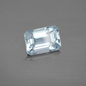 2,01 ctw natürlicher blauer Aquamarin, Smaragdschliff, VS