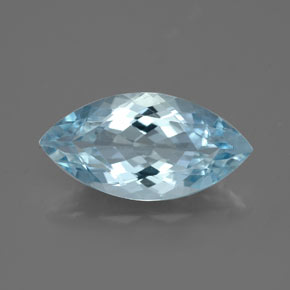3,40 ctw natürlicher blauer Aquamarin, Marquise, VVS