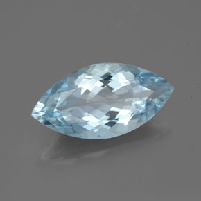 3,40 ctw natürlicher blauer Aquamarin, Marquise, VVS