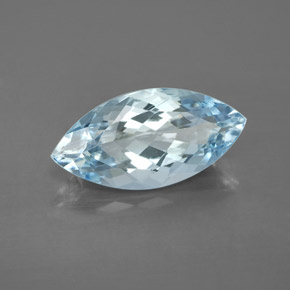 3,74 ctw natürlicher blauer Aquamarin, Marquise, VVS-VS