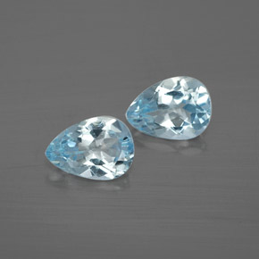  ct natürliche blauer Aquamarin-Edelsteine, Birnenform, VVS-VS