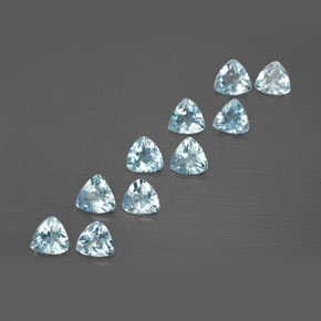 ct natürliche blauer Aquamarin-Edelsteine, Trillion, VVS-VS