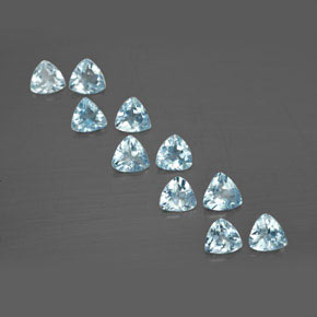  ct natürliche blauer Aquamarin-Edelsteine, Trillion, VVS-VS
