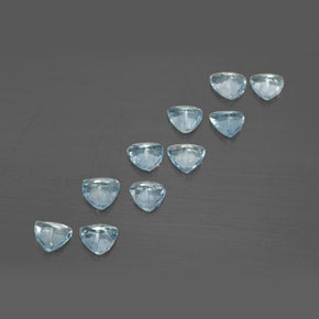  ct natürliche blauer Aquamarin-Edelsteine, Trillion, VVS-VS