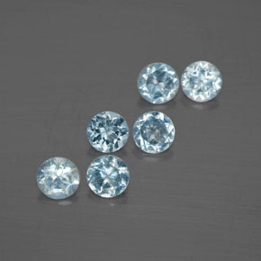  ct natürliche blauer Aquamarin-Edelsteine, Rundschliff, VVS-VS