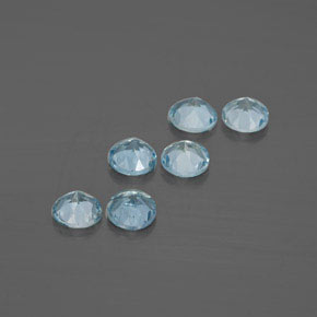  ct natürliche blauer Aquamarin-Edelsteine, Rundschliff, VVS-VS