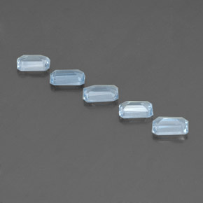  ct natürliche blauer Aquamarin-Edelsteine, Smaragdschliff, VVS-VS