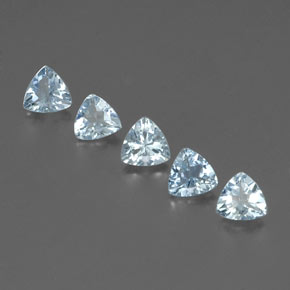  ct natürliche blauer Aquamarin-Edelsteine, Trillion, VS