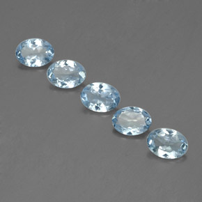  ct natürliche blauer Aquamarin-Edelsteine, Oval Schliff, VS
