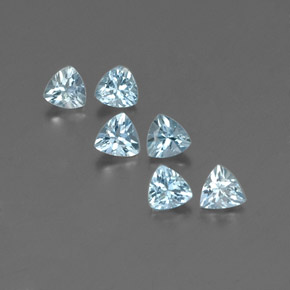  ct natürliche blauer Aquamarin-Edelsteine, Trillion, VVS-VS