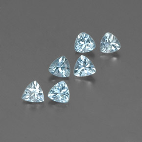 ct natürliche blauer Aquamarin-Edelsteine, Trillion, VVS-VS