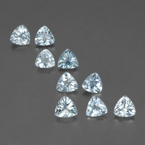  ct natürliche blauer Aquamarin-Edelsteine, Trillion, VS