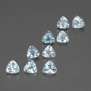  ct natürliche blauer Aquamarin-Edelsteine, Trillion, VS