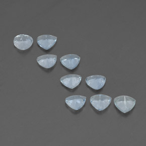  ct natürliche blauer Aquamarin-Edelsteine, Trillion, VS