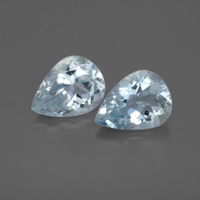  ct natürliche blauer Aquamarin-Edelsteine, Birnenform, VS