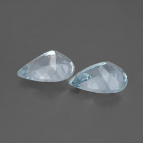  ct natürliche blauer Aquamarin-Edelsteine, Birnenform, VS