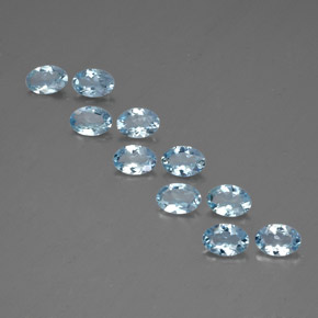  ct natürliche blauer Aquamarin-Edelsteine, Oval Schliff, VS