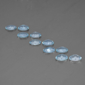  ct natürliche blauer Aquamarin-Edelsteine, Oval Schliff, VS