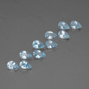  ct natürliche blauer Aquamarin-Edelsteine, Birnenform, VS