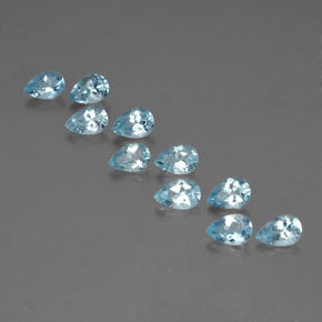  ct natürliche blauer Aquamarin-Edelsteine, Birnenform, VS