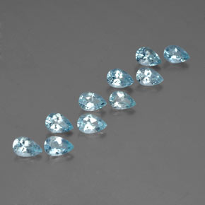  ct natürliche blauer Aquamarin-Edelsteine, Birnenform, VS