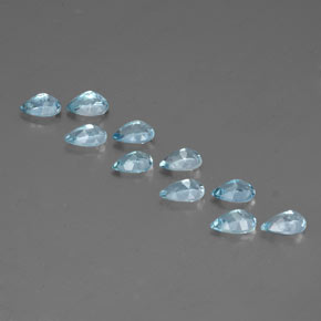  ct natürliche blauer Aquamarin-Edelsteine, Birnenform, VS