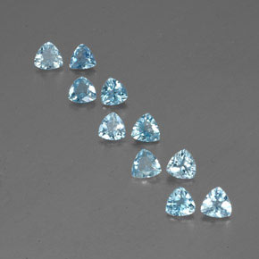  ct natürliche blauer Aquamarin-Edelsteine, Trillion, VS