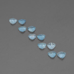  ct natürliche blauer Aquamarin-Edelsteine, Trillion, VS