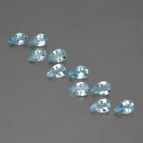  ct natürliche blauer Aquamarin-Edelsteine, Birnenform, VS
