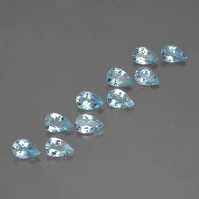  ct natürliche blauer Aquamarin-Edelsteine, Birnenform, VS