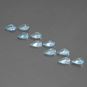  ct natürliche blauer Aquamarin-Edelsteine, Birnenform, VS