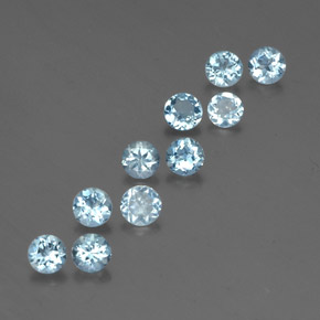  ct natürliche blauer Aquamarin-Edelsteine, Rundschliff, VS