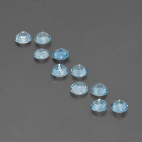  ct natürliche blauer Aquamarin-Edelsteine, Rundschliff, VS