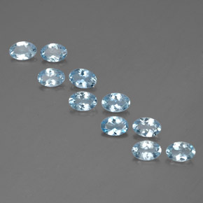  ct natürliche blauer Aquamarin-Edelsteine, Oval Schliff, VS