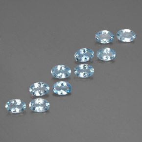  ct natürliche blauer Aquamarin-Edelsteine, Oval Schliff, VS
