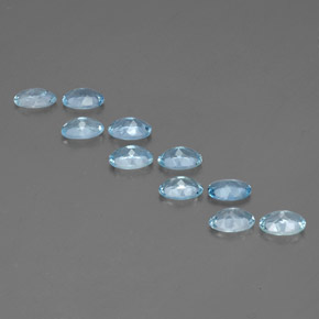  ct natürliche blauer Aquamarin-Edelsteine, Oval Schliff, VS