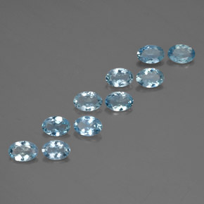  ct natürliche blauer Aquamarin-Edelsteine, Oval Schliff, VVS-VS