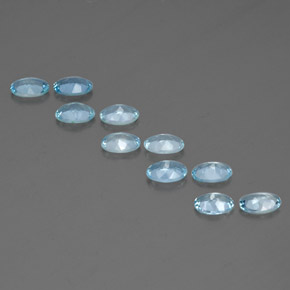  ct natürliche blauer Aquamarin-Edelsteine, Oval Schliff, VVS-VS
